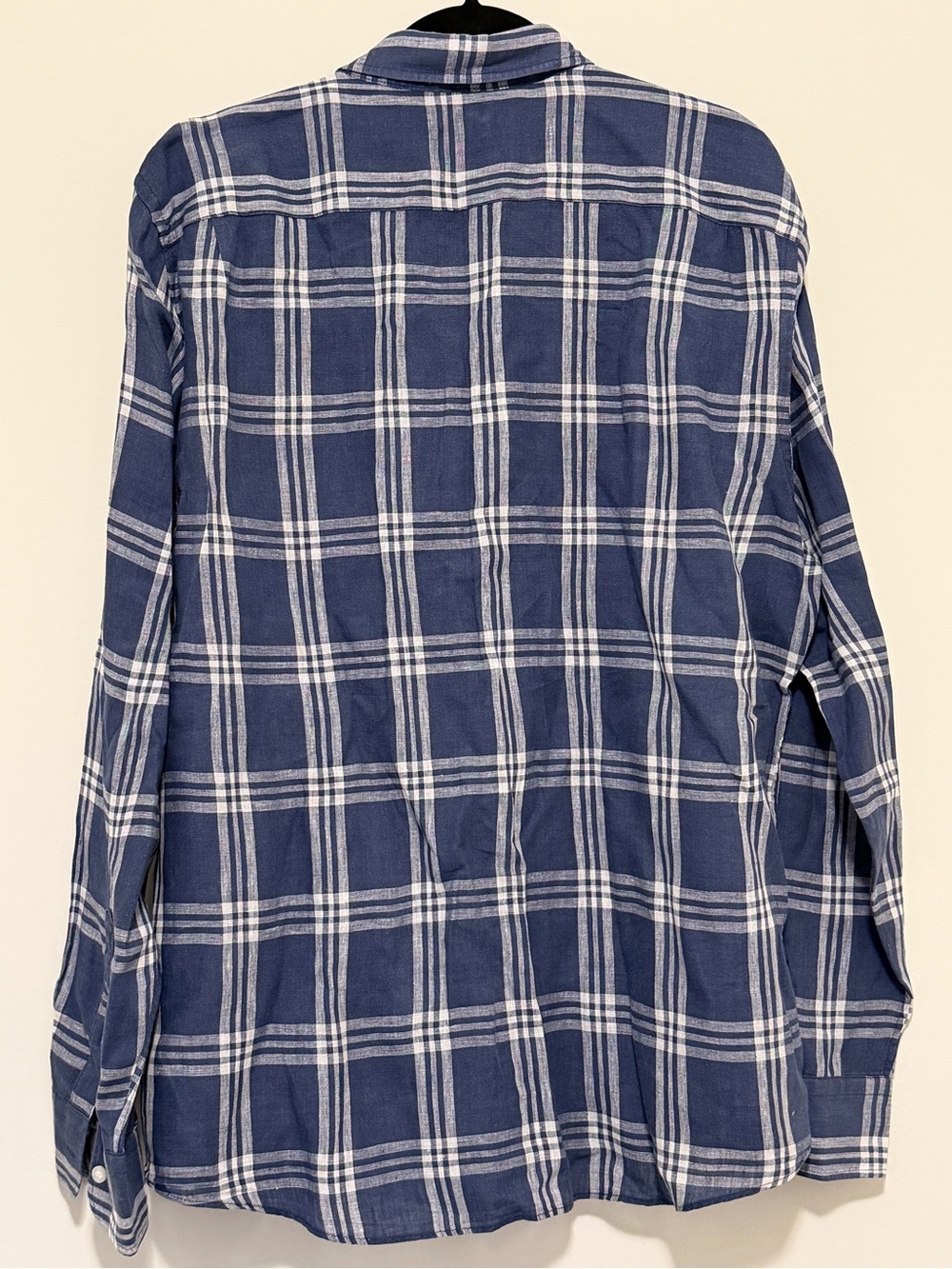 Faherty Size XL Jetty Plaid Linen Laguna Long Sleeve Shirt Preppy Casual Coastal - Picture 3 of 7